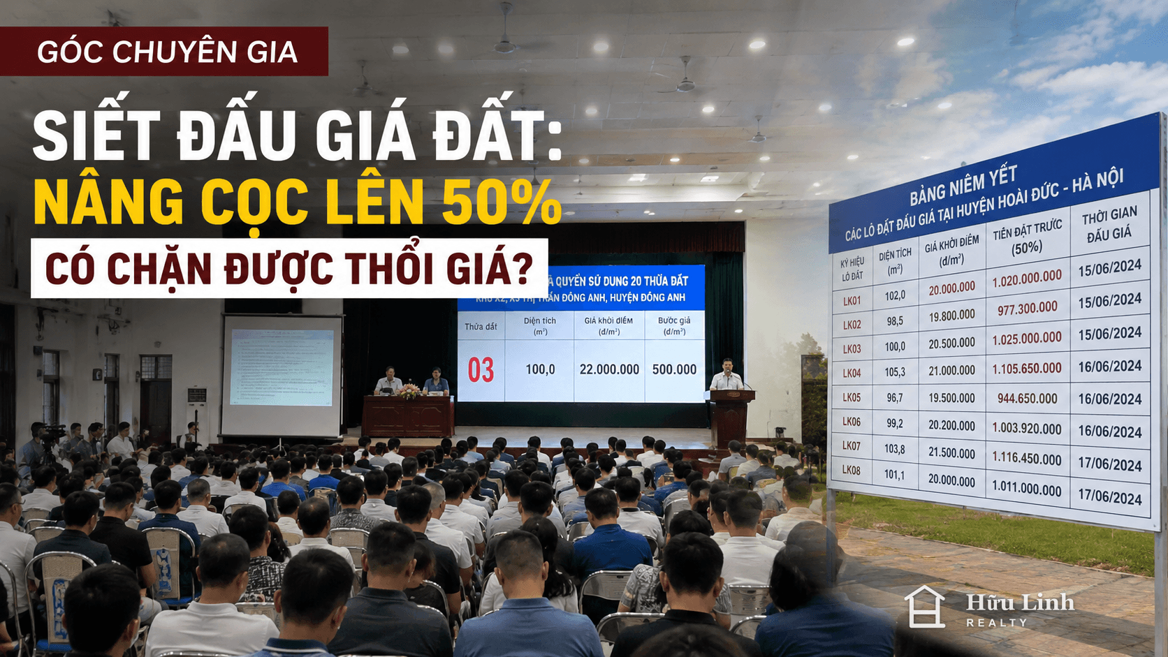 Siết đấu giá đất: nâng cọc lên 50% có chặn được thổi giá?